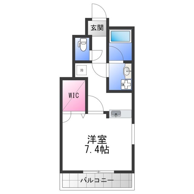 高井田駅 徒歩7分 1階の物件間取画像