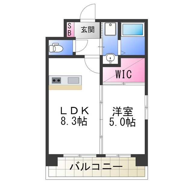 北巽駅 徒歩3分 4階の物件間取画像