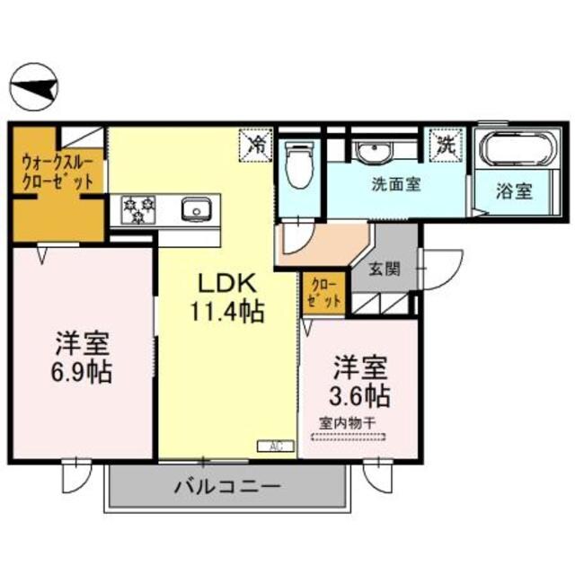 グラッドⅠの物件間取画像