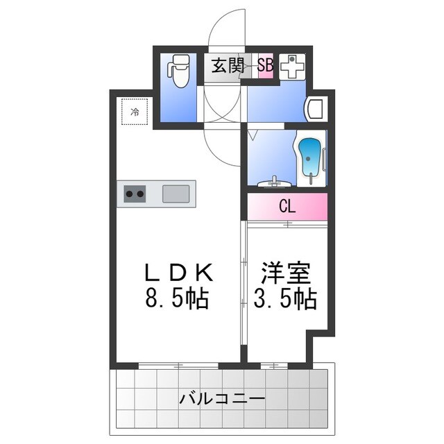 グランパシフィック東今里innovationの物件間取画像