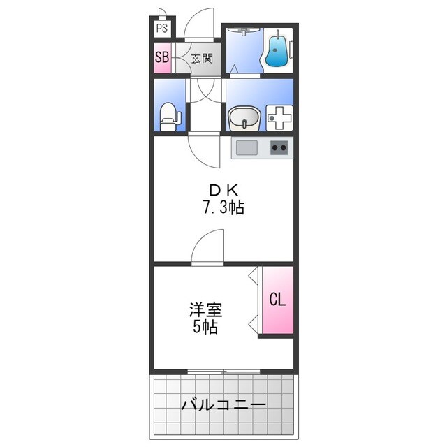 コーポミライズの物件間取画像