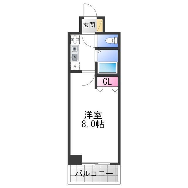 高井田駅 徒歩2分 9階の物件間取画像