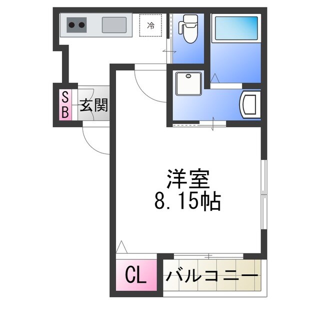 桃谷駅 徒歩9分 1階の物件間取画像