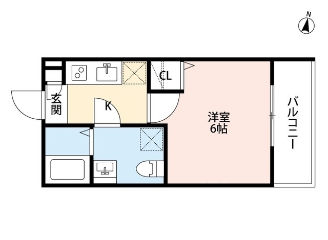 玉造駅 徒歩8分 2階の物件間取画像