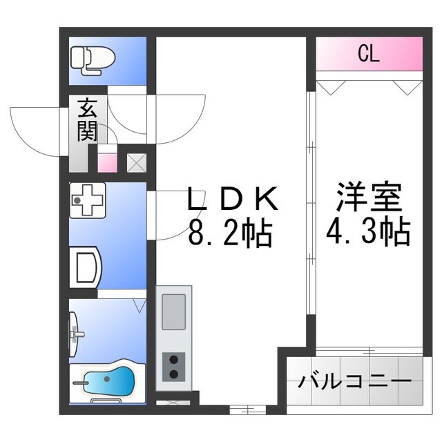 1er つばきⅢの物件間取画像