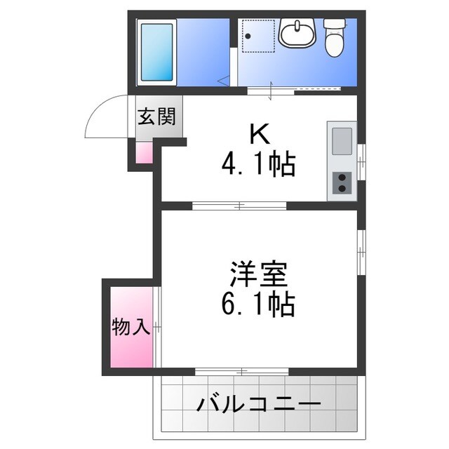 ハイツ楽らくの物件間取画像