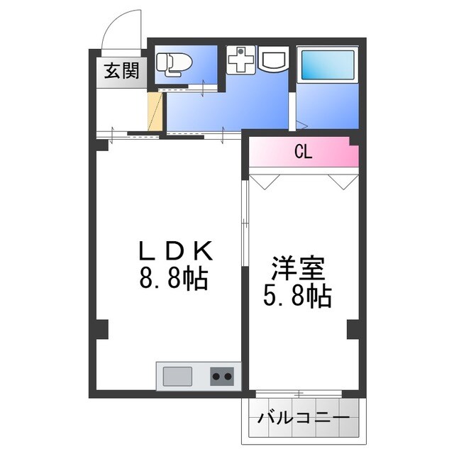 レクラン小路東の物件間取画像