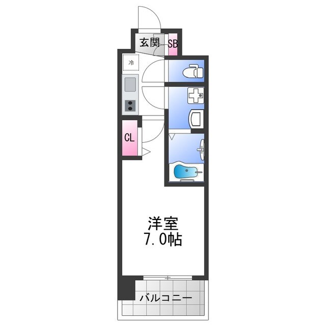 スワンズシティ大阪フルーアの物件間取画像