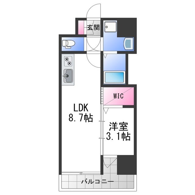 ソルテラスOSAKA MID EASTクレアストの物件間取画像