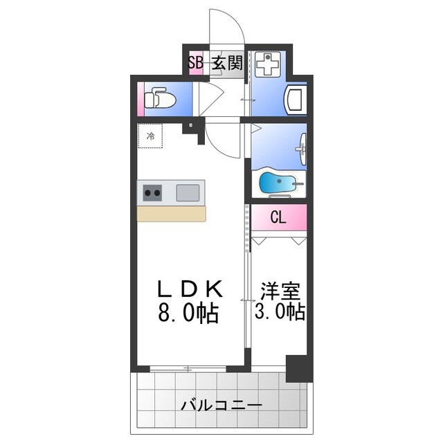 プレサンス新深江ディレットの物件間取画像