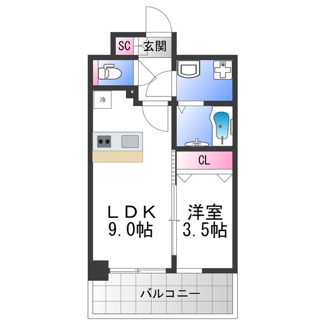 プレサンス新深江ディレットの物件間取画像