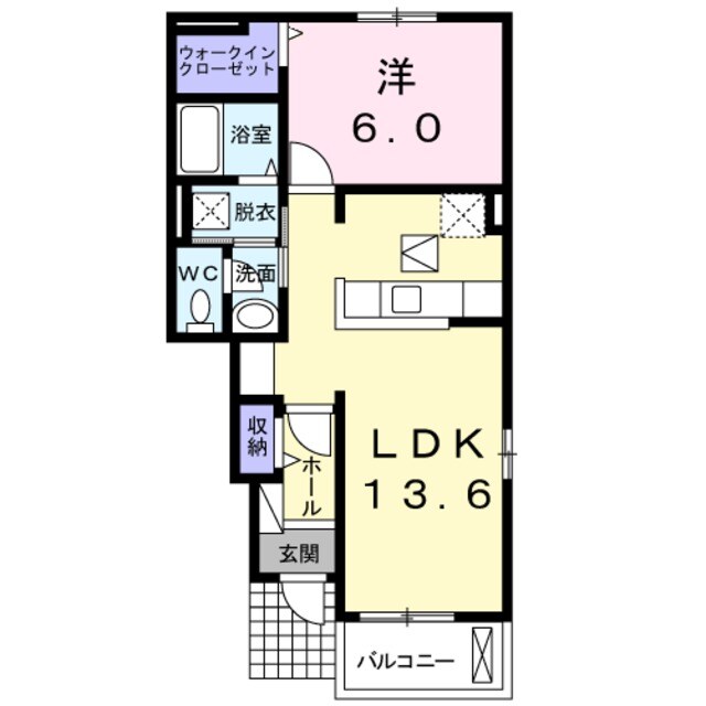 衣摺加美北駅 徒歩9分 1階の物件間取画像