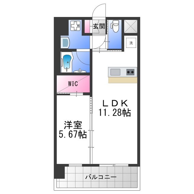 放出駅 徒歩8分 10階の物件間取画像