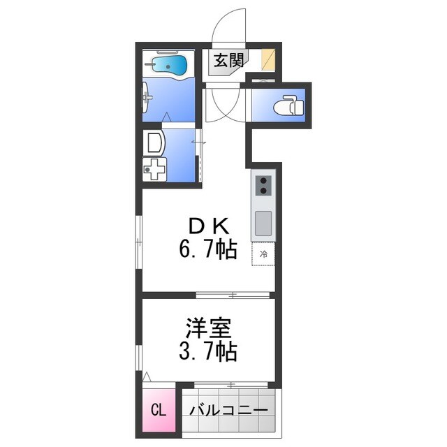 ブランテール深江橋の物件間取画像