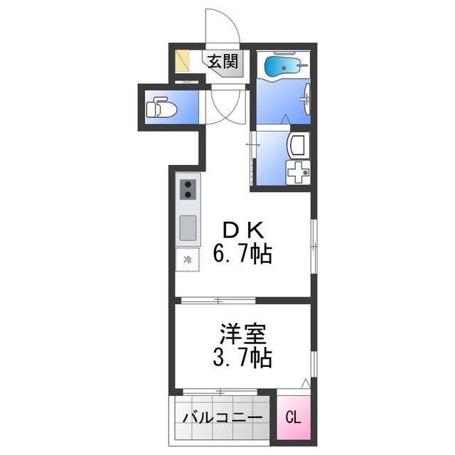 ブランテール深江橋の物件間取画像