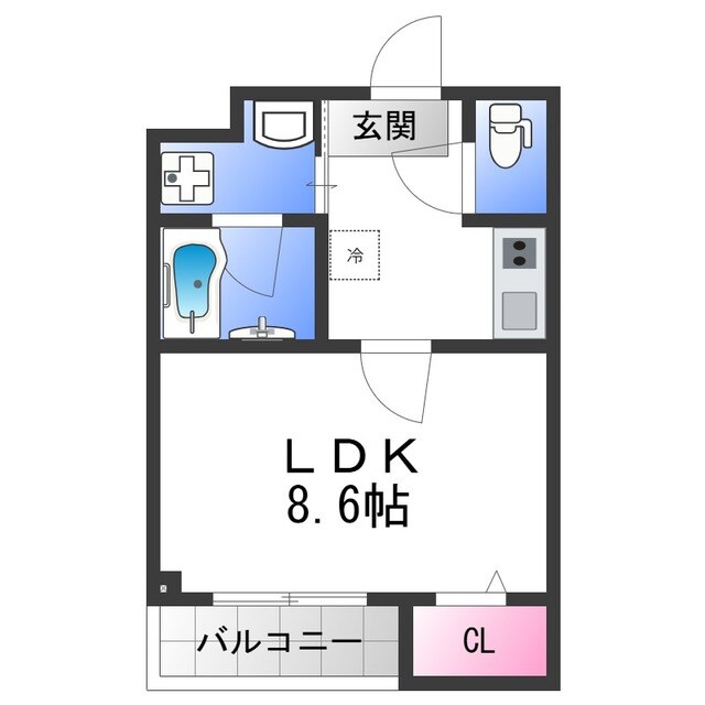 ソリティア桃谷の物件間取画像