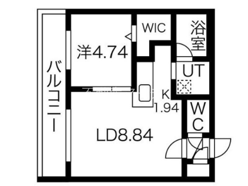 北２４条駅 徒歩10分 4階の物件間取画像