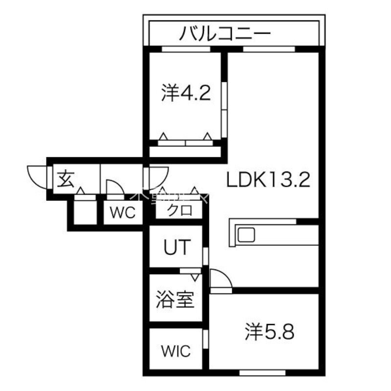 Patio北19の物件間取画像