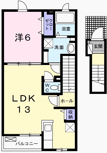 エスペランサ中仁野Ⅱの物件間取画像