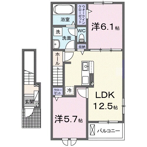 勝原区山戸アパートの物件間取画像