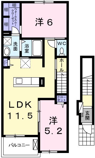 キャトル　エスポワールの物件間取画像