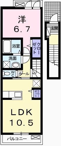 アバンツァート玉手Ⅰの物件間取画像