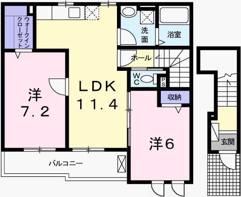 サニーサイドの物件間取画像