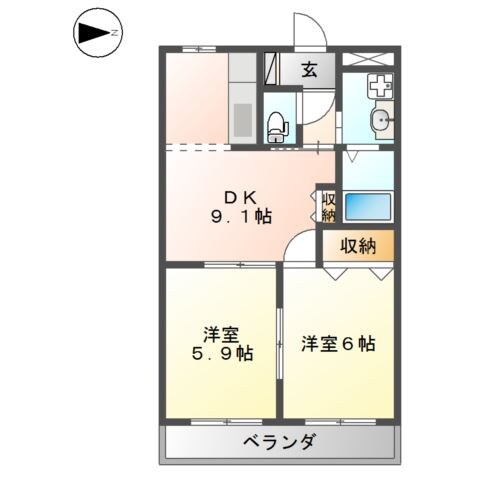 コンフォール　アイの物件間取画像