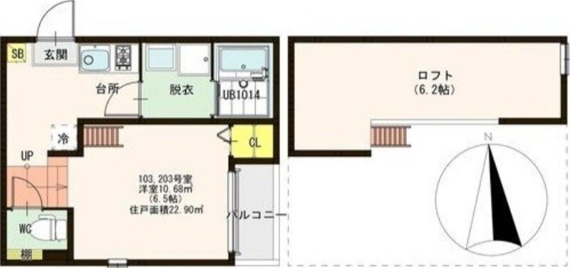 グラヴィオラ桃谷の物件間取画像