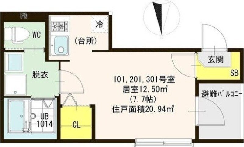 ハーモニーテラス今福西Ⅱの物件間取画像