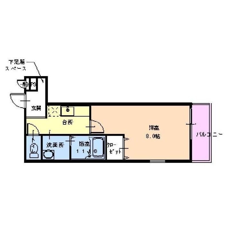 フジパレス鶴見Ⅴ番館の物件間取画像