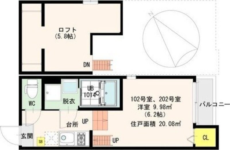 La Fonte滝井の物件間取画像