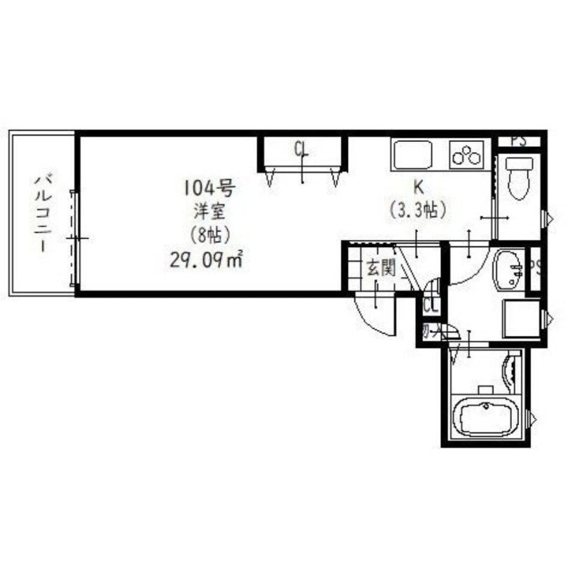 クリエオーレ上小阪の物件間取画像