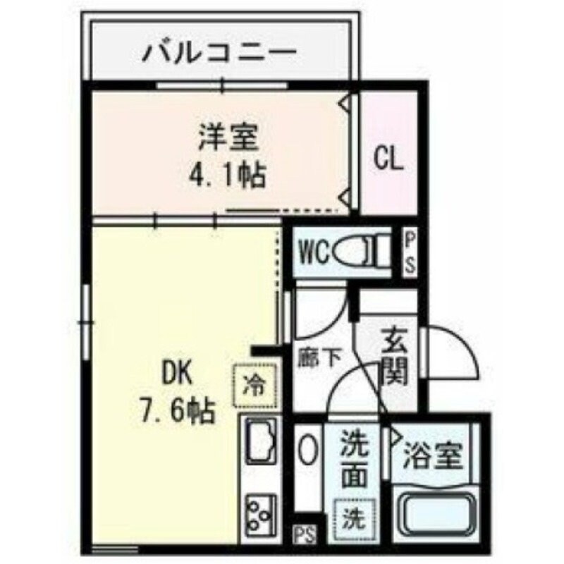 フェリオ桃谷の物件間取画像