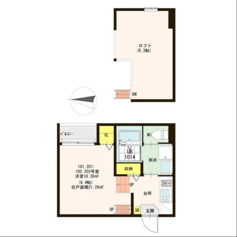 Happiness K.Iの物件間取画像