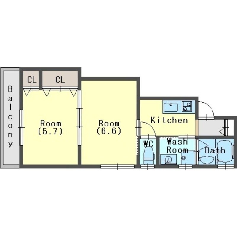 セレニティ東正雀アルファの物件間取画像