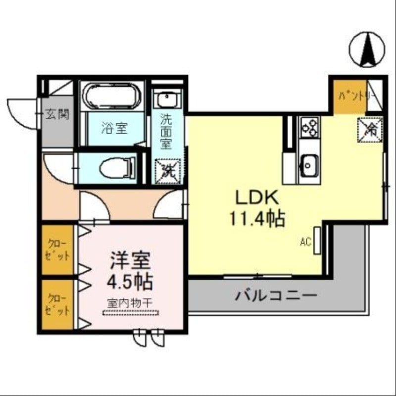 Ｄ-ｒｏｏｍ平野Ⅰ　Cの物件間取画像