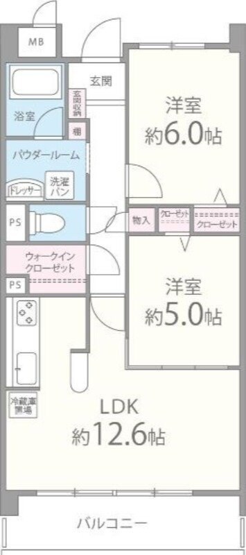 K FLATの物件間取画像