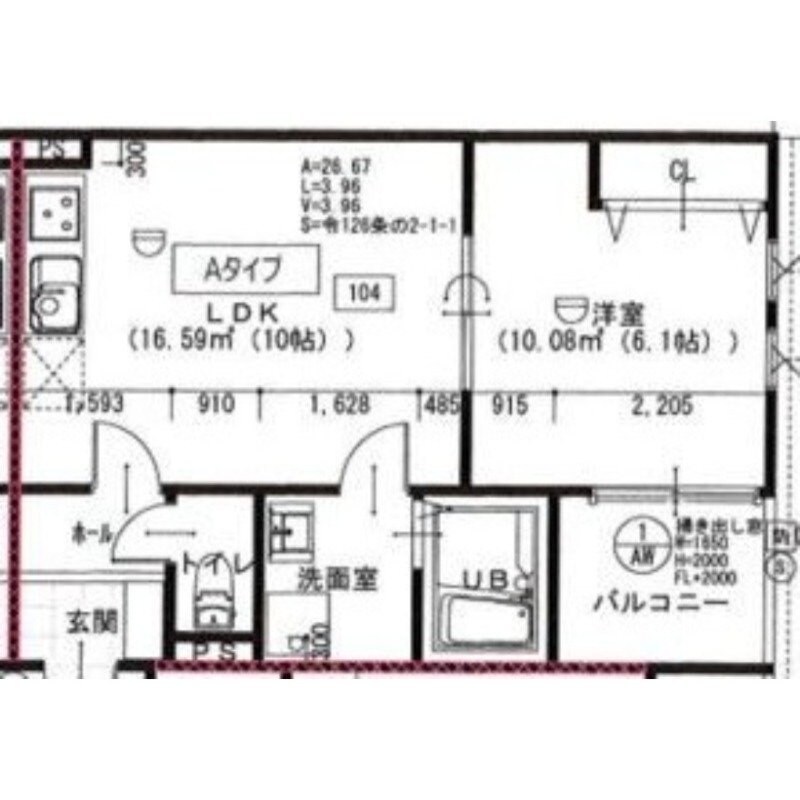 アート枚方宮之阪の物件間取画像