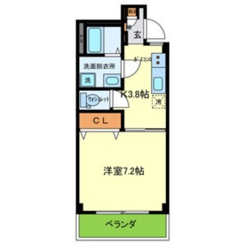 三栗三熊ハイツの物件間取画像