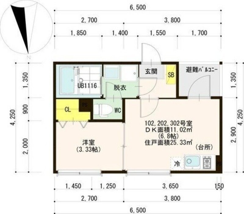 ハーモニーテラス新今里Ⅱの物件間取画像