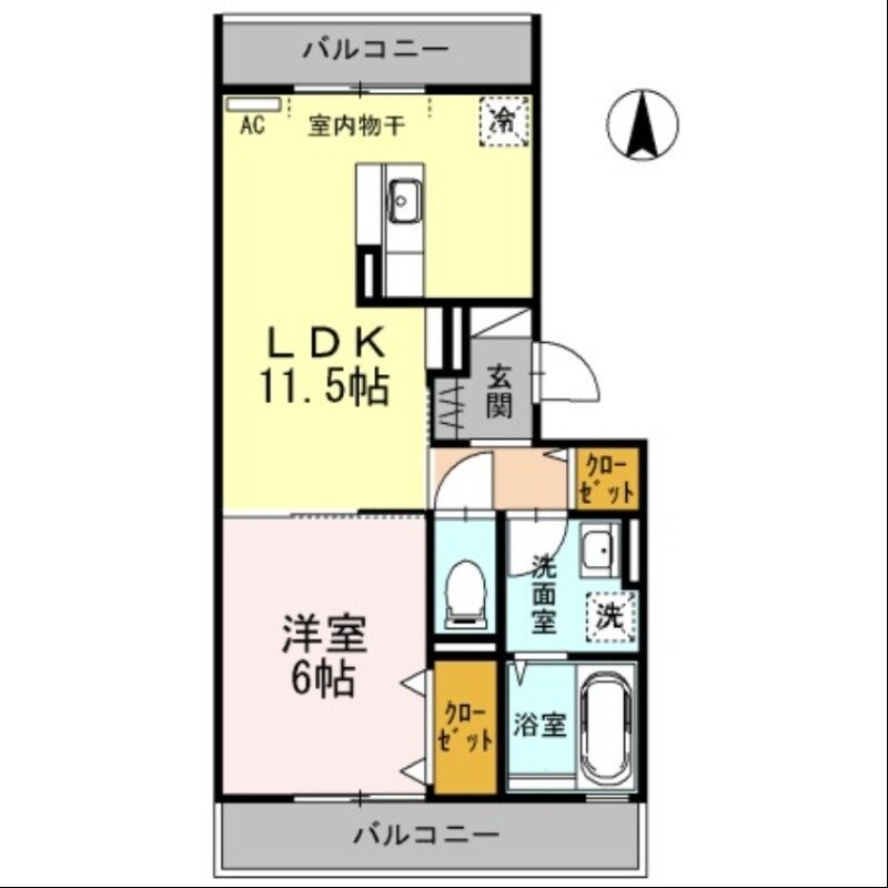 ダイヤモンド・ディールームの物件間取画像