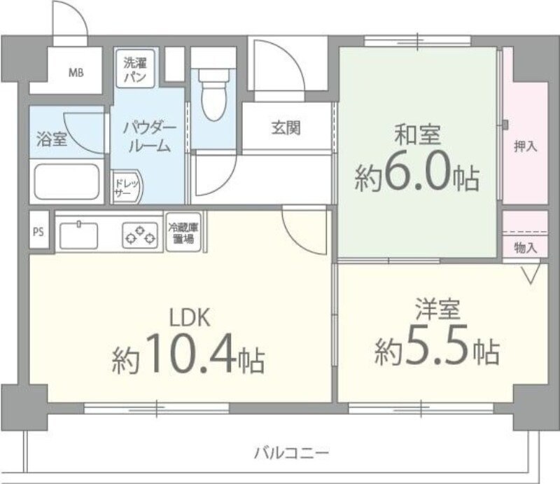 園田駅 徒歩22分 4階の物件間取画像