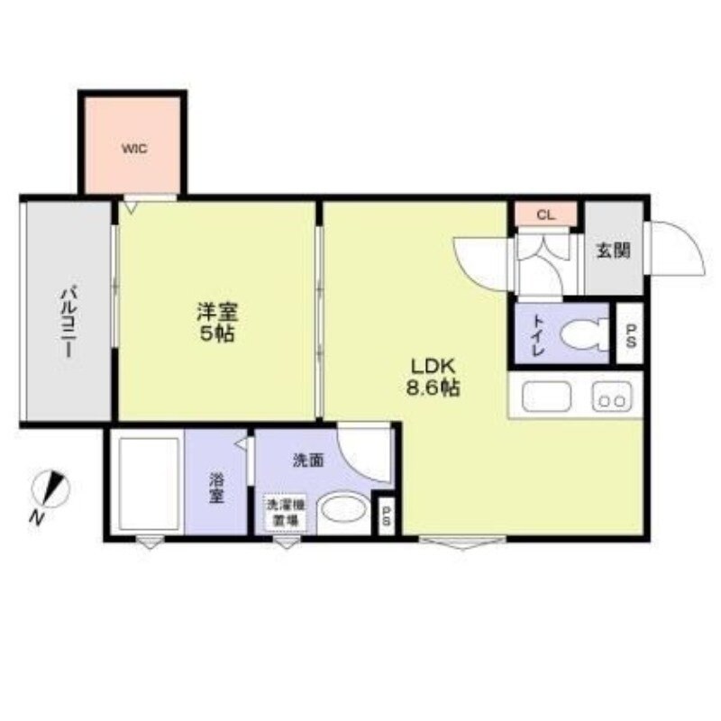 萱島駅 徒歩5分 2階の物件間取画像