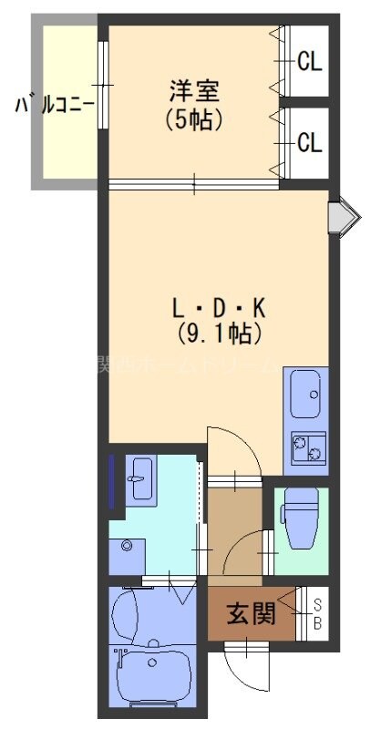 大和田駅 徒歩10分 1階の物件間取画像