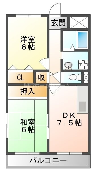 サンロイヤルの物件間取画像