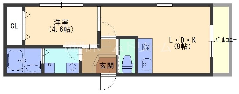 ディアコート守口Aの物件間取画像