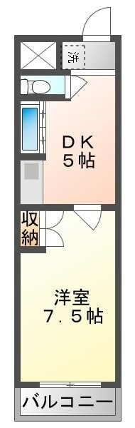 門真南駅 徒歩6分 2階の物件間取画像