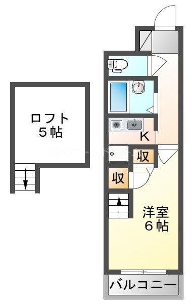 西三荘駅 徒歩7分 3階の物件間取画像