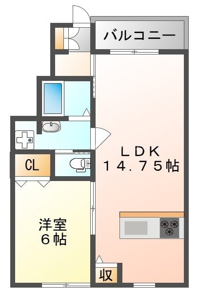 古川橋駅 徒歩9分 1階の物件間取画像